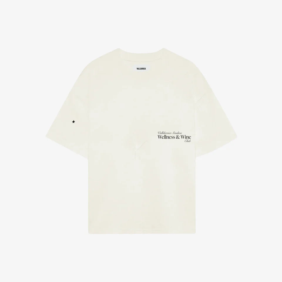 T-SHIRT WELLNESS AND WINE OFF-WHITE