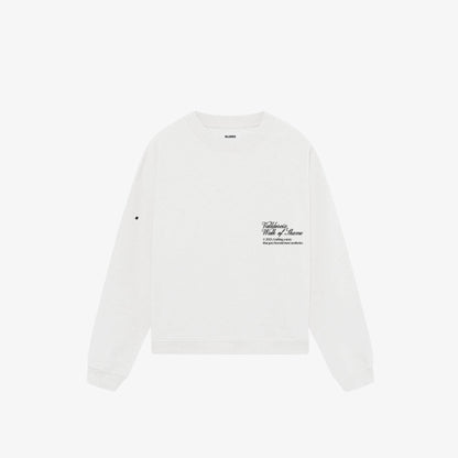 WALK OF SHAME CREWNECK WHITE - FRONT OF