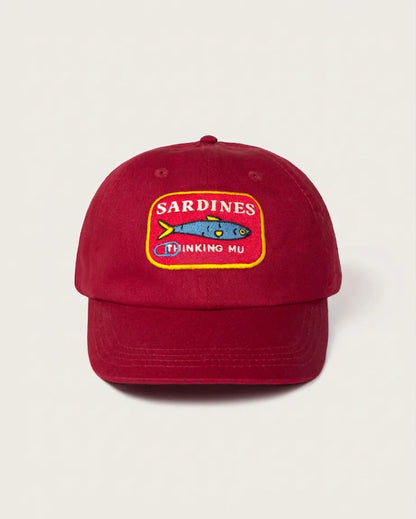 SARDINES DARK RED CHRIS CAP - FRONT OF