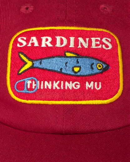 SARDINES DARK RED CHRIS CAP - FRONT OF