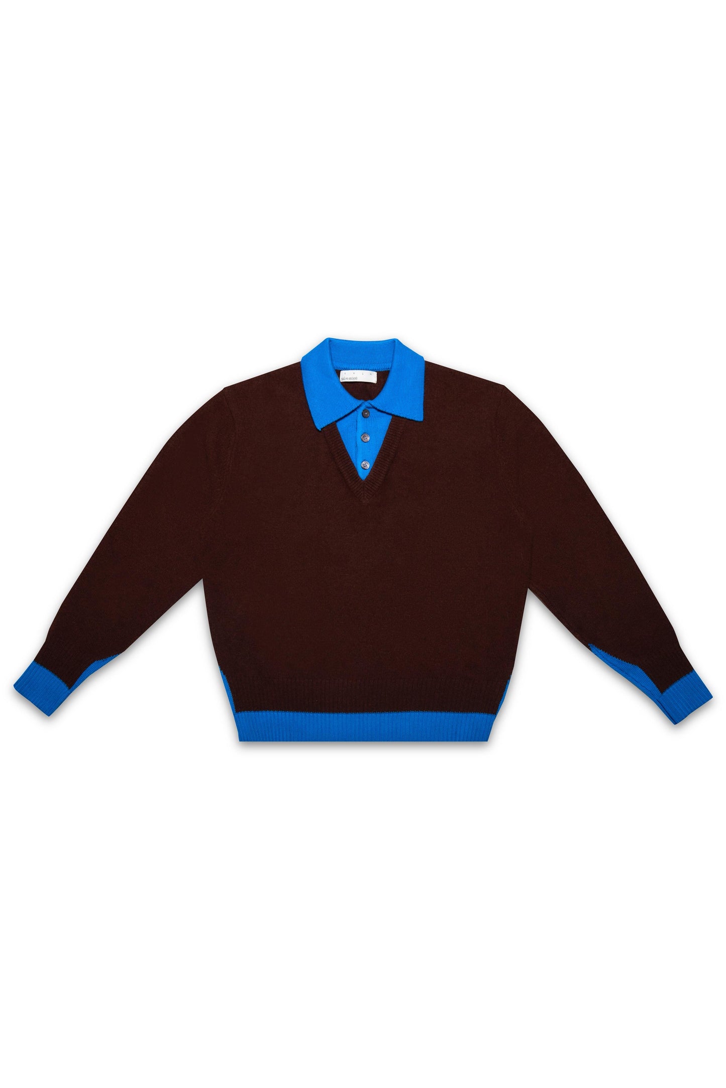 BROWN SWEATER SALON MIXTE - FRONT OF