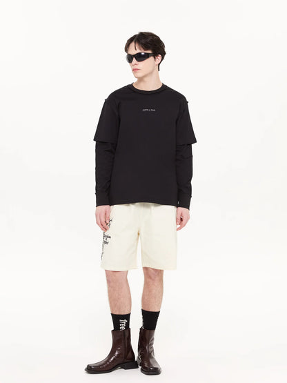 LONG SLEEVE T-SHIRT BLACK - FRONT OF