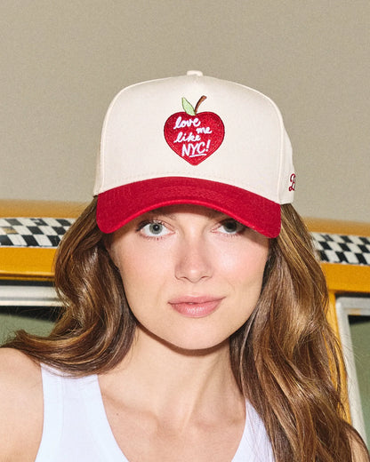 GORRA NYC RED AND CREAM - FRONT OF