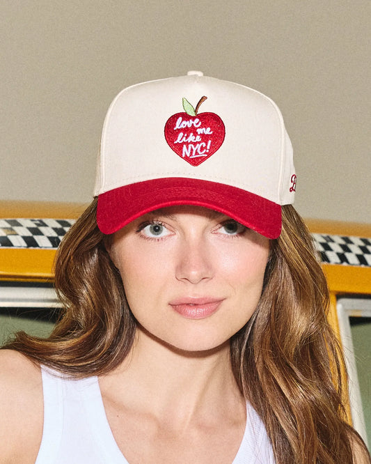 GORRA NYC RED AND CREAM - FRONT OF