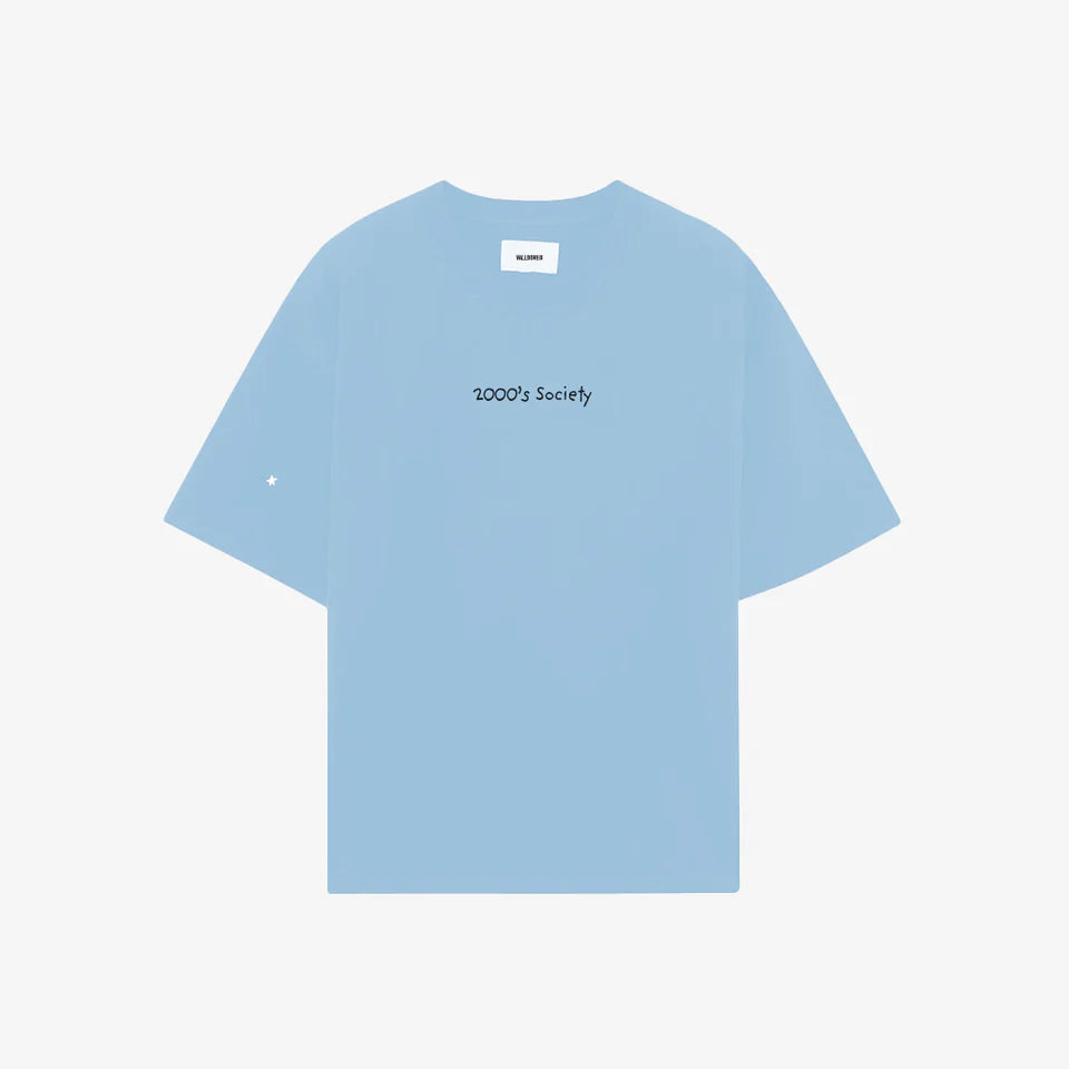 2000's SOCIETY T-SHIRT BABY BLUE - FRONT OF