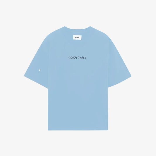 2000's SOCIETY T-SHIRT BABY BLUE - FRONT OF