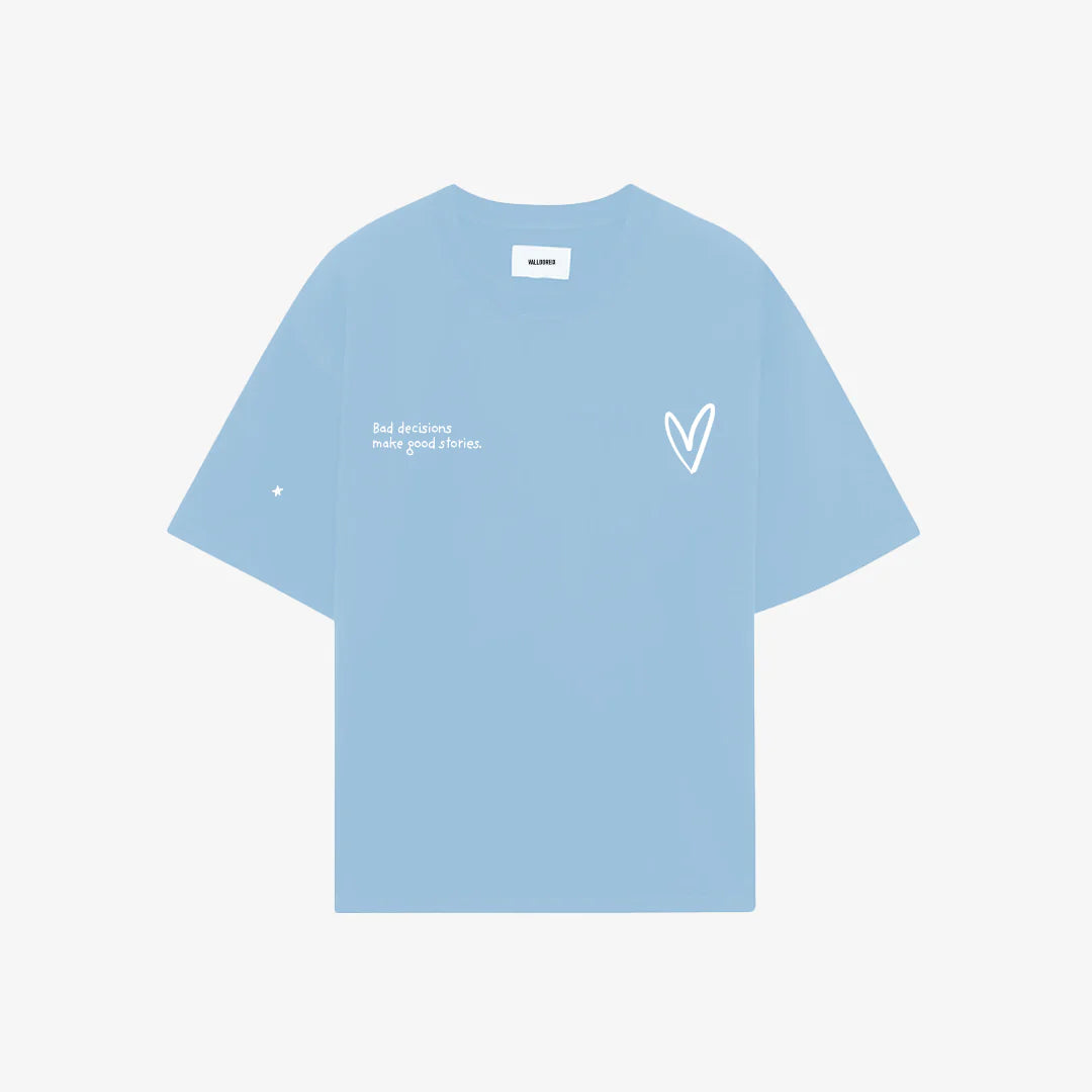 LOVE FIFTEEN T-SHIRT BABY BLUE - FRONT OF
