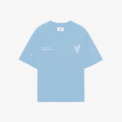 LOVE FIFTEEN T-SHIRT BABY BLUE - FRONT OF