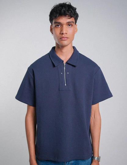 CAMISA POLO TARDE Y TE AZUL NAVY - FRONT OF