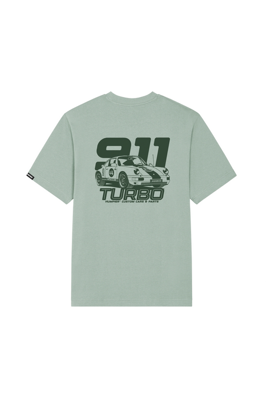 911 TURBO T-SHIRT MINT - FRONT OF