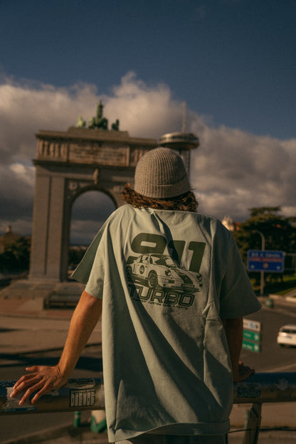 911 TURBO T-SHIRT MINT - FRONT OF