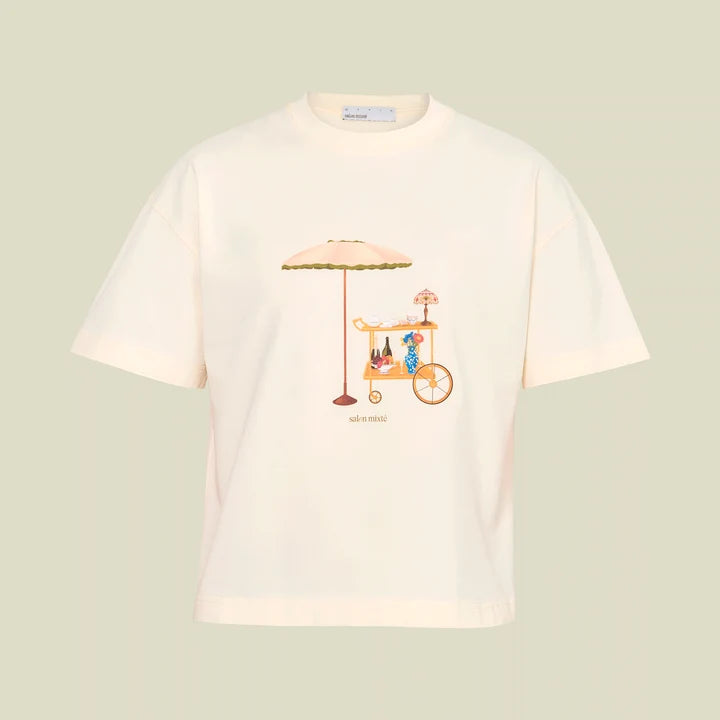 CAMISETA BOXY CARRITO EL MENAJE - FRONT OF