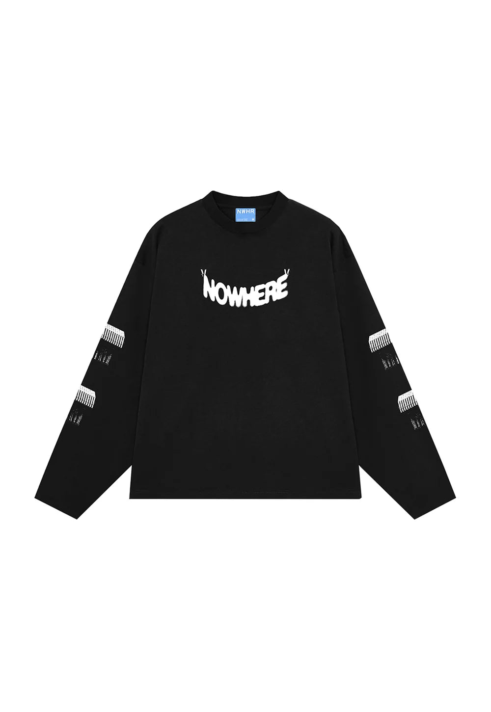 CAMISETA LARGA THROUGH THE WINDOW BLACK - FRONT OF