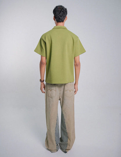 POLO TARDE Y TE VERDE OLIVA - FRONT OF