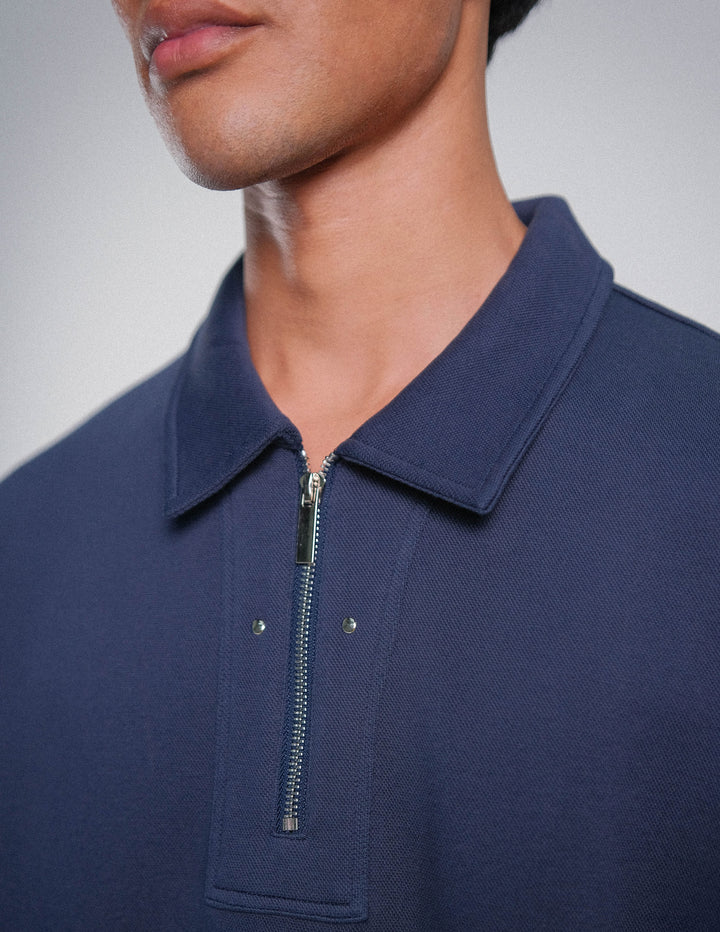 CAMISA POLO TARDE Y TE AZUL NAVY - FRONT OF