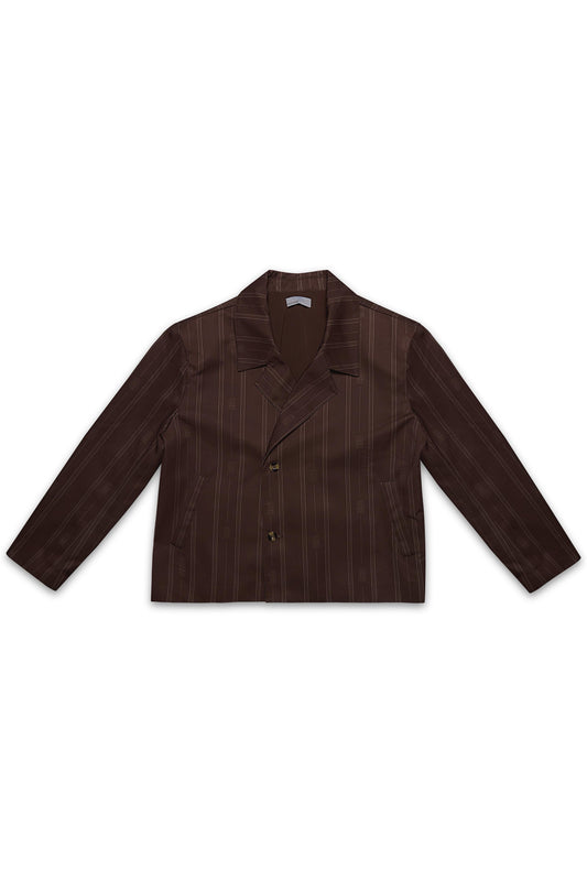BROWN BLAZER SALON MIXTE - FRONT OF