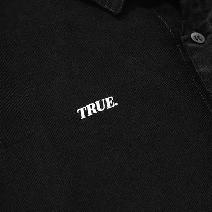HEARTBEAT BOXY SHIRT BLACK - FRONT OF.