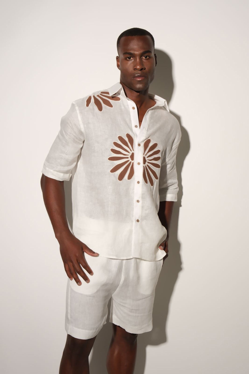 QUIMERAS SHORT TROPICO ZEN WHITE - FRONT OF