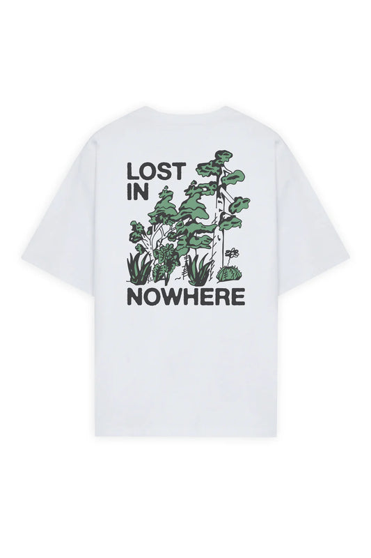 CAMISETA LOST IN NOWHERE WHITE - FRONT OF.