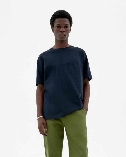 NAVY HANK T-SHIRT - FRONT OF.