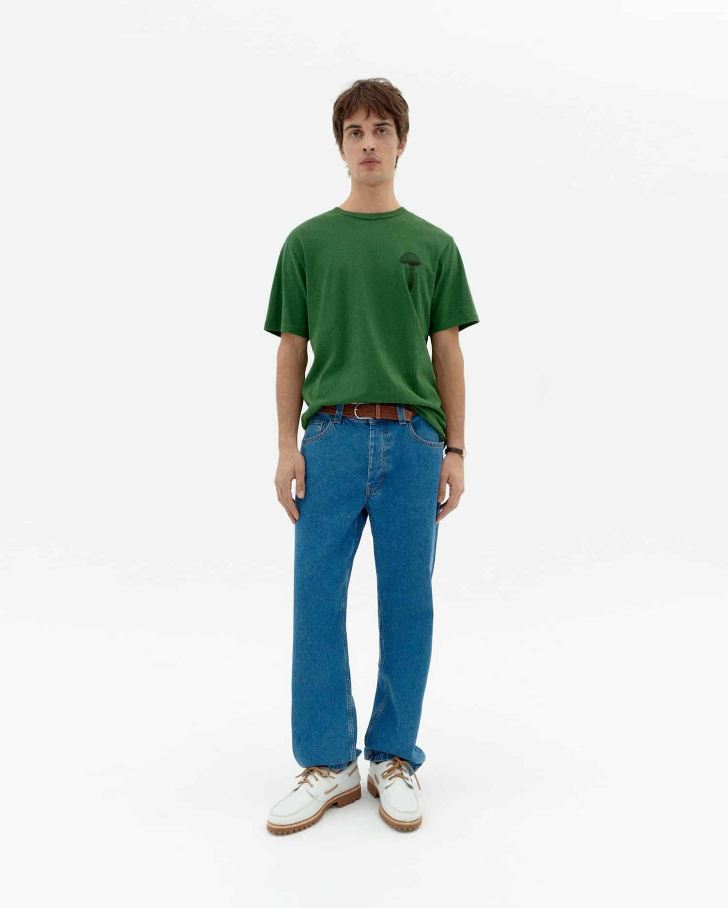 FUNGHI DILL ZACH T-SHIRT GREEN - FRONT OF.