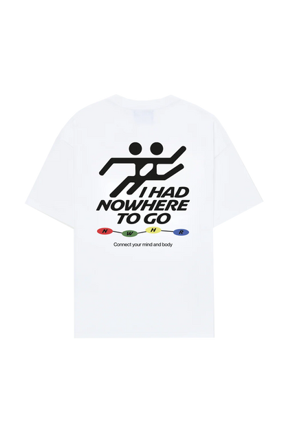 CAMISETA NOWHERE TO GO WHITE - FRONT OF