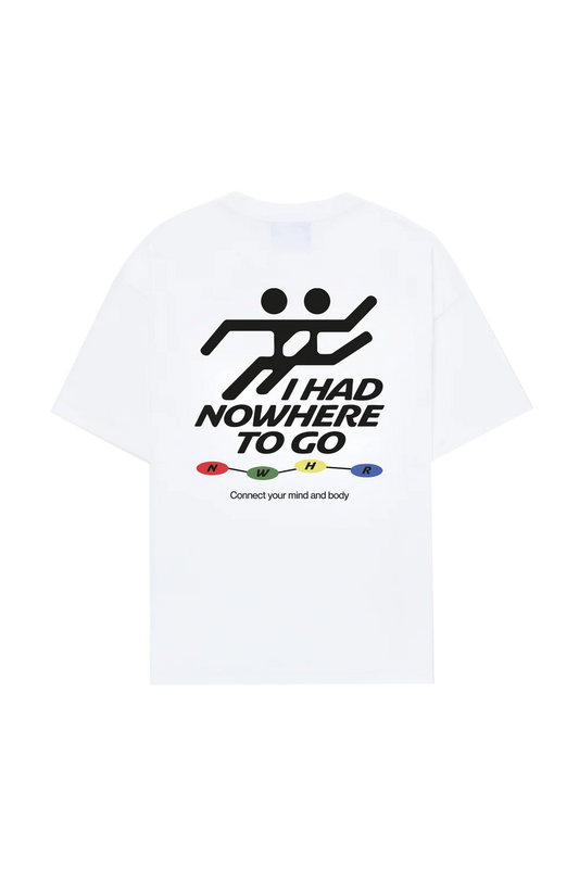 CAMISETA NOWHERE TO GO WHITE - FRONT OF