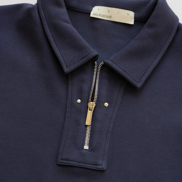 CAMISA POLO TARDE Y TE AZUL NAVY - FRONT OF