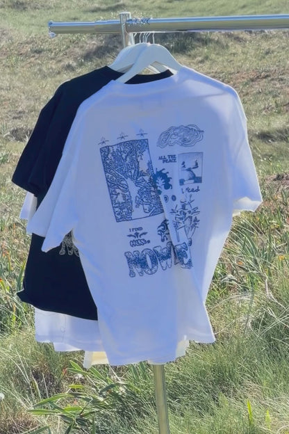 CAMISETA ALL THE PEACE I NEED BLUE - FRONT OF