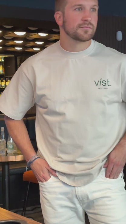 SAFETY FIRST CREMA T-SHIRT - FRONT OF