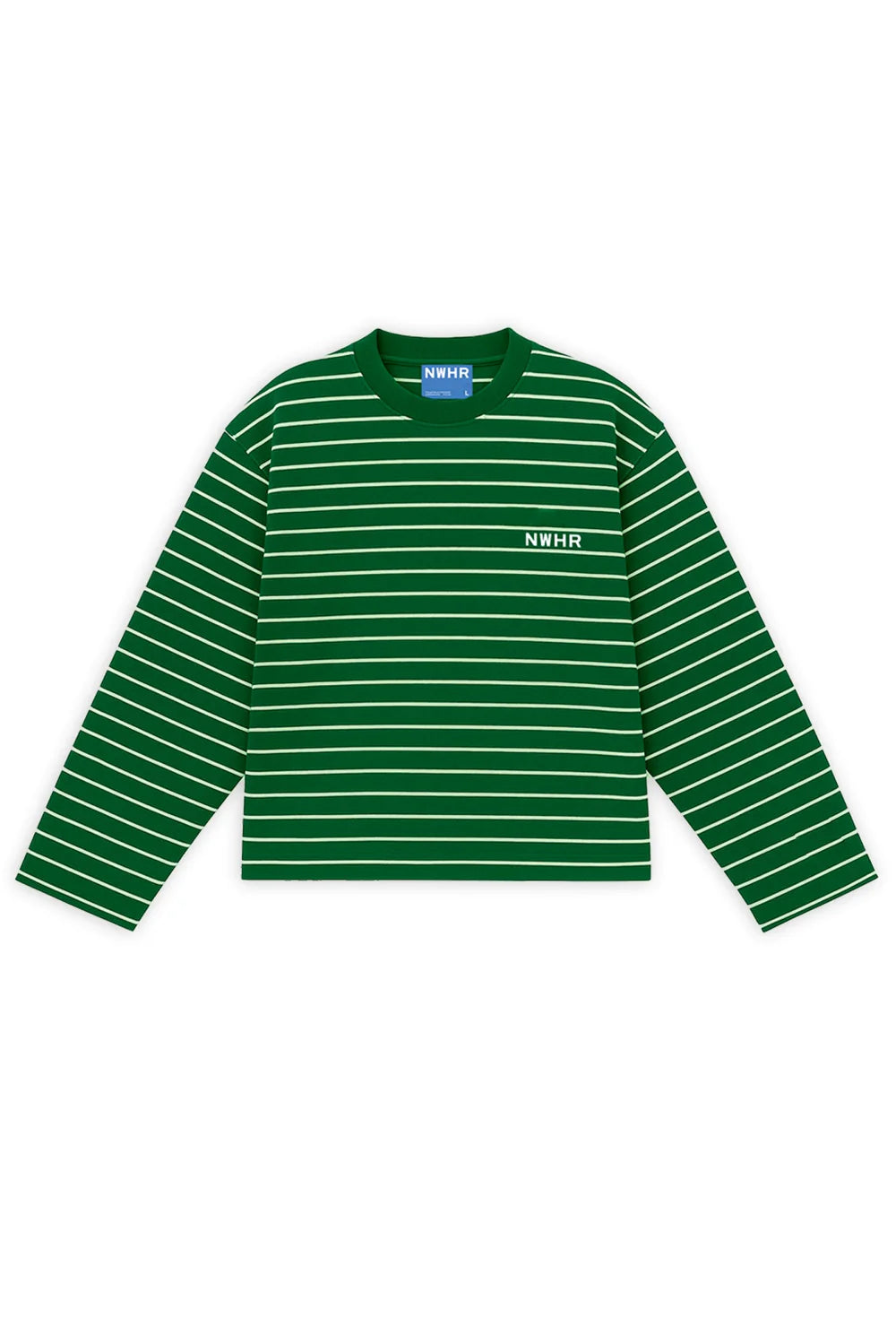 CAMISETA LARGA RAYAS VERDE - FRONT OF