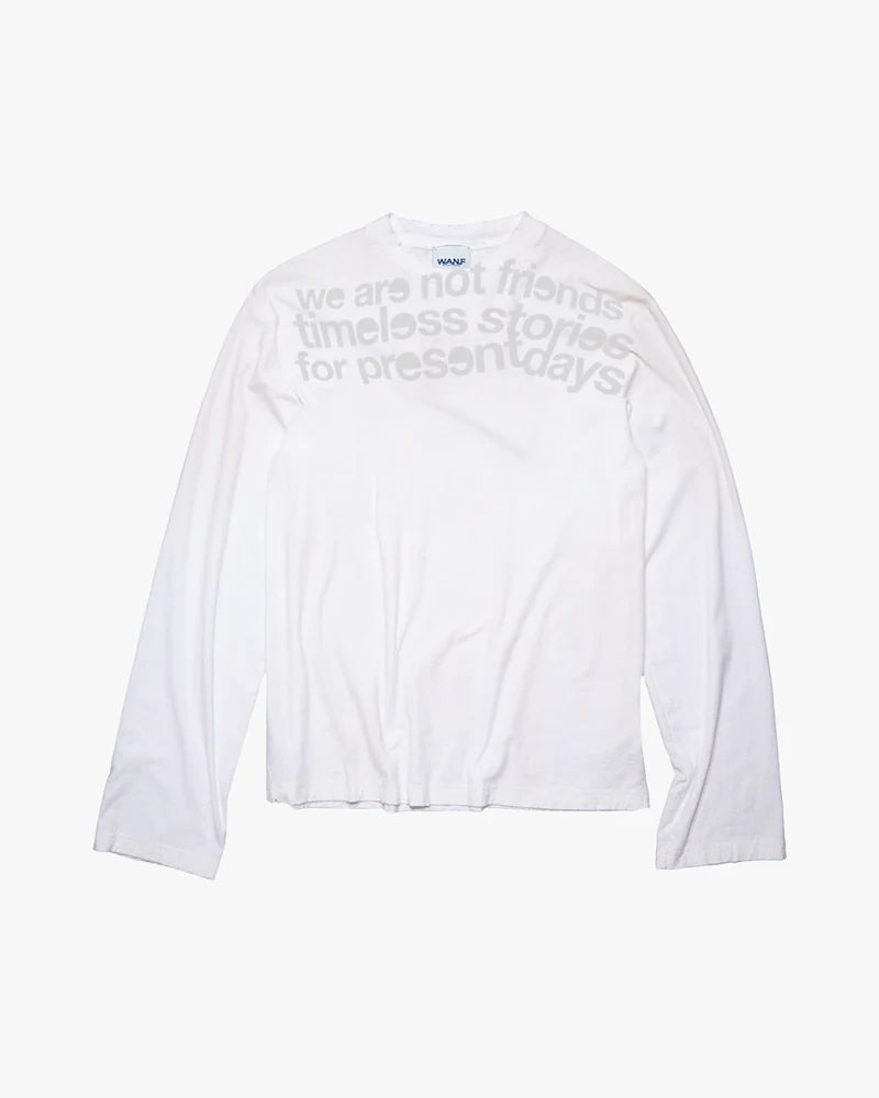 SENTENCES LONGSLEEV WHITE - FRONT OF