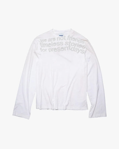 SENTENCES LONGSLEEV WHITE - FRONT OF