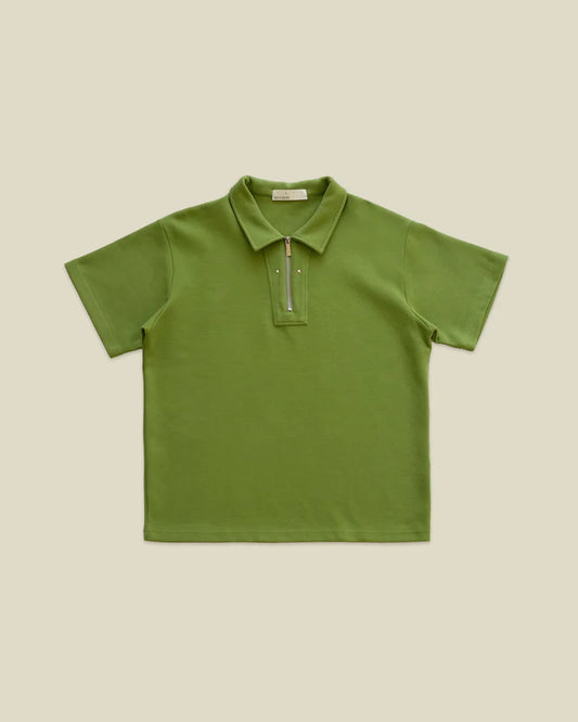 CAMISA POLO TARDE Y TE VERDE OLIVA - FRONT OF
