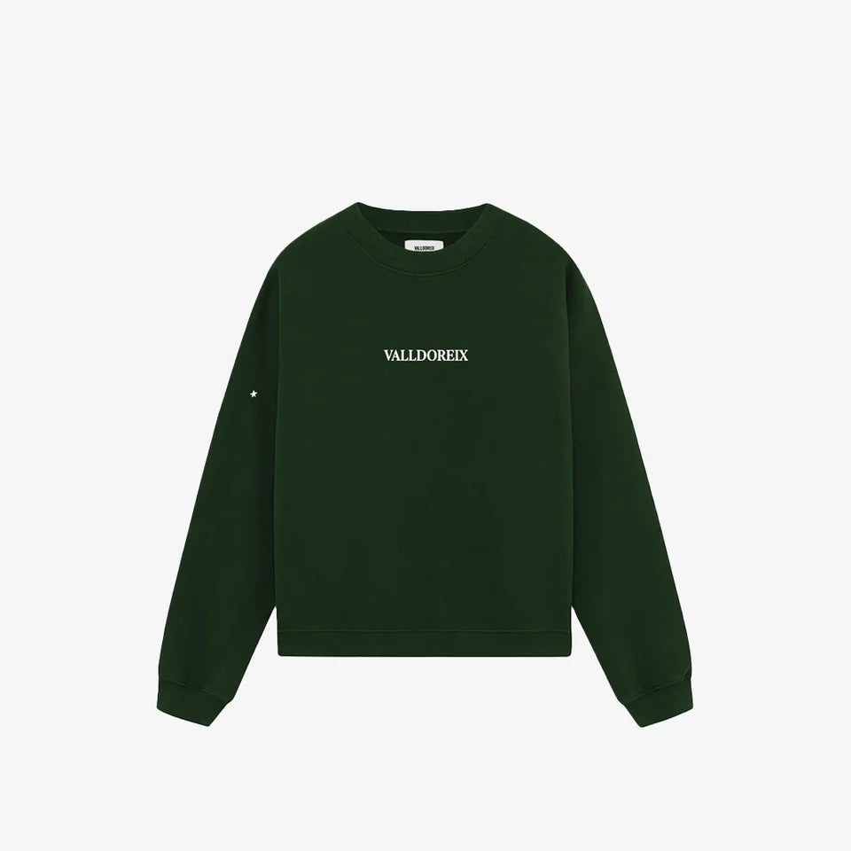 CREWNECK TENNIS & TEQUILA FOREST GREEN - FRONT OF