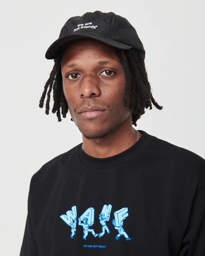 LETTERING WANF BLACK T-SHIRT - FRONT OF