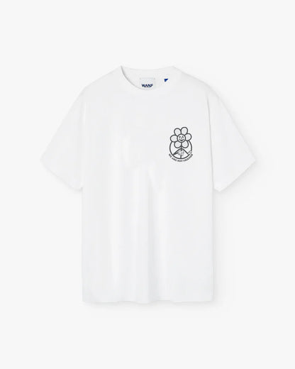 SNOW DAISY WANF WHITE T-SHIRT - FRONT OF