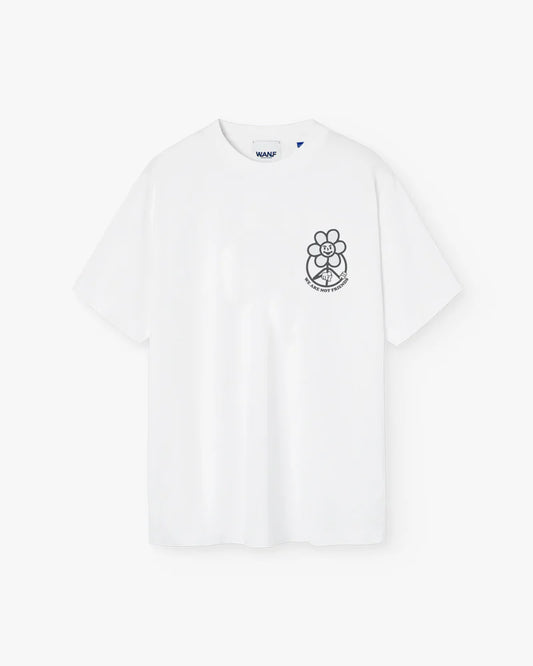 SNOW DAISY WANF WHITE T-SHIRT - FRONT OF